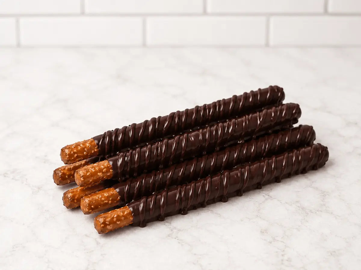 Chocolate Dipped Pretzel Rods