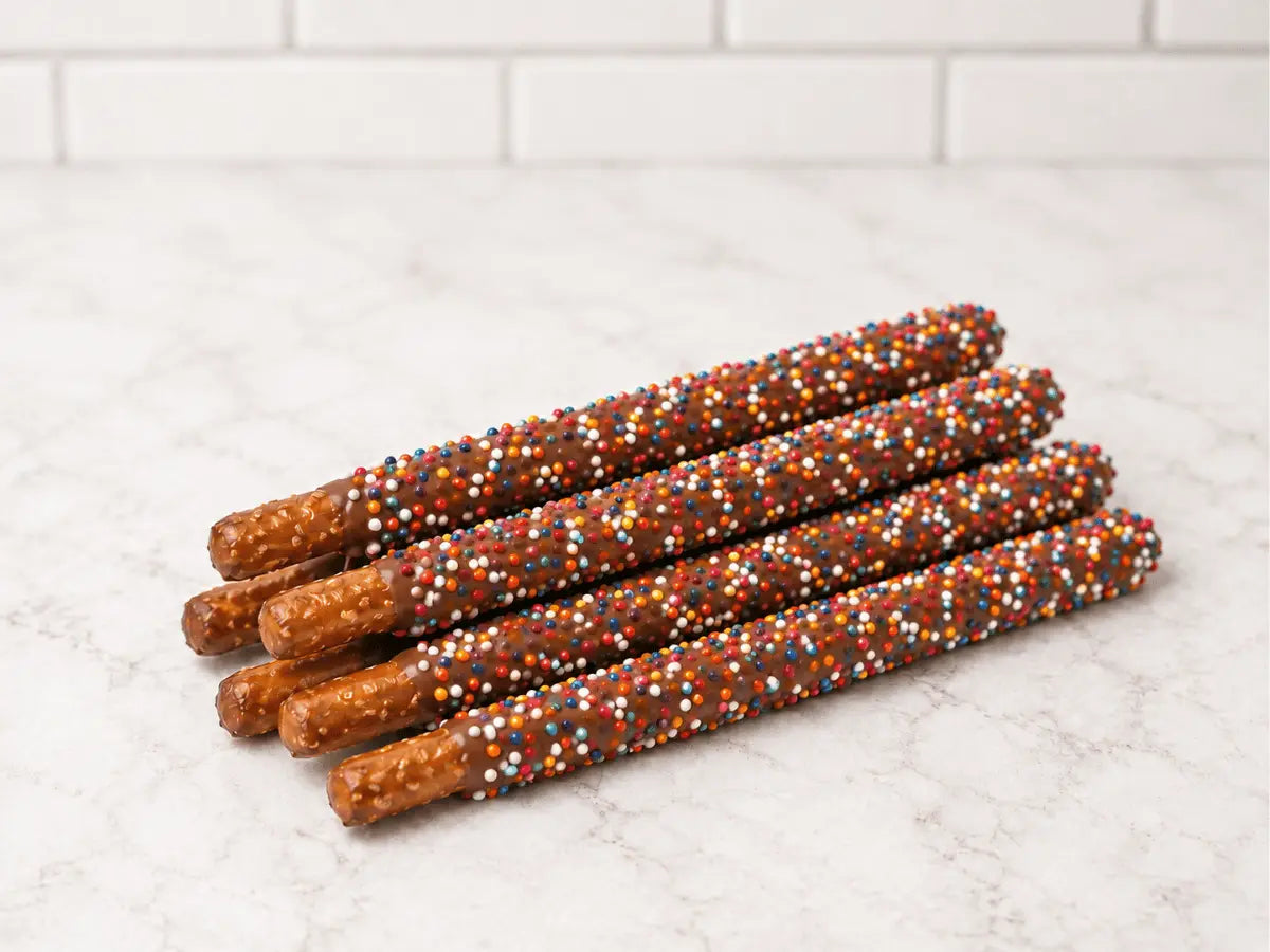 Chocolate Dipped Pretzel Rods