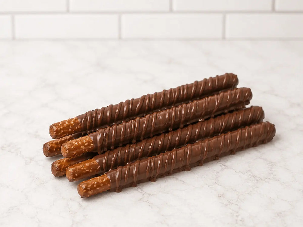 Chocolate Dipped Pretzel Rods