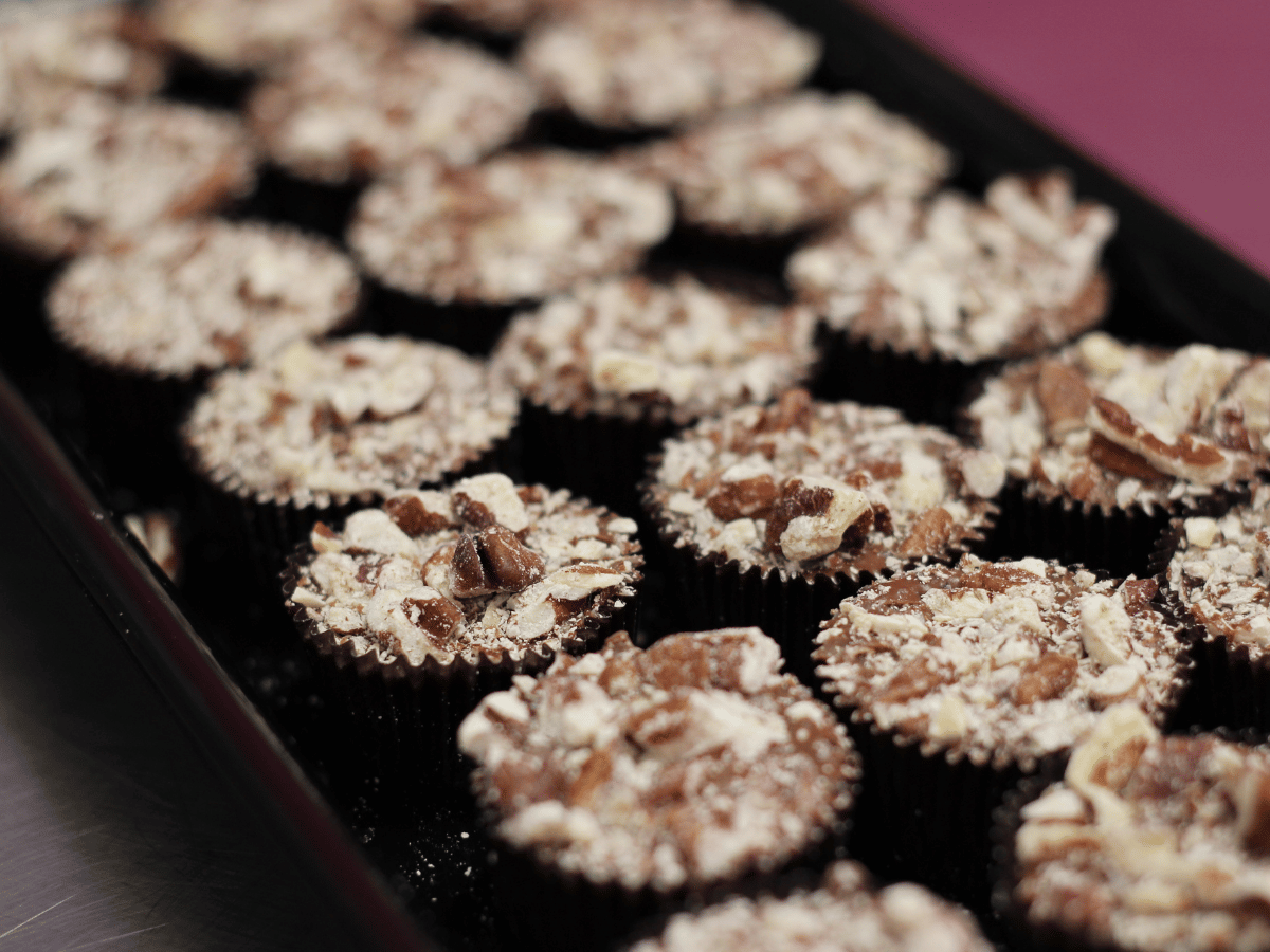 Salted Caramel Pecan Chocolate Cups